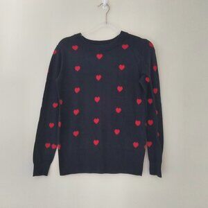 Gap  Navy with red heart sweater size S